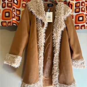 CIDER - NWT - FAUX SHEARLING COLLAR SOLID JACKET CURVE & PLUS